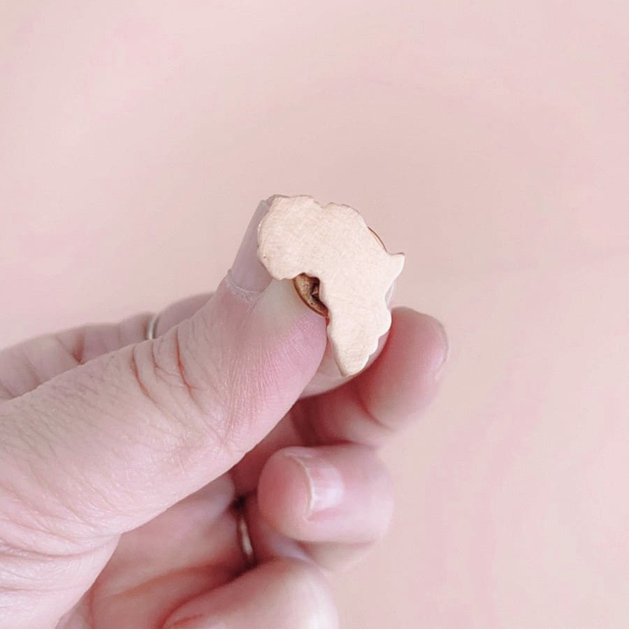 africa copper brooch map by africandreamland