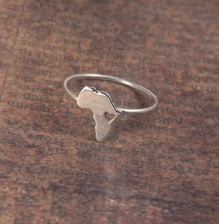 mapa de áfrica de plata