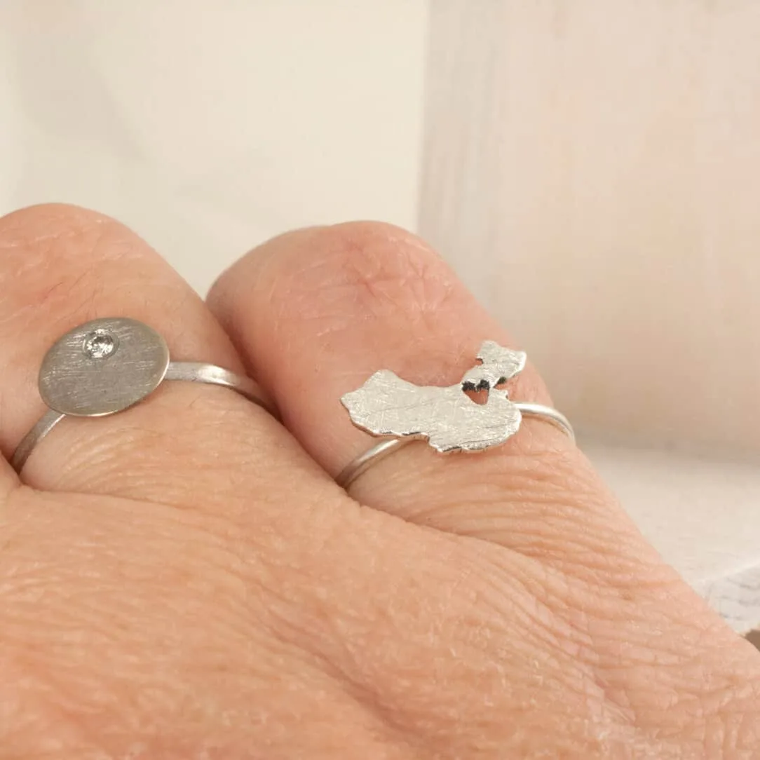 Anillo Mapa De China Hecho A Mano