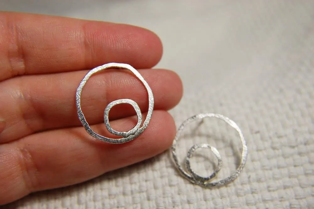 Double Circle Earrings 2 By Africandreamland Silver Circle Earrings