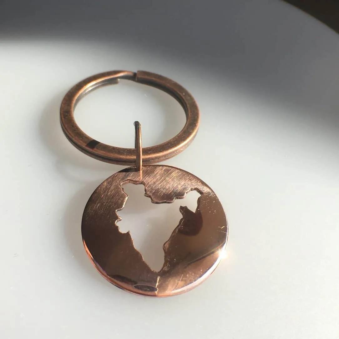 Llavero Mapa India 4 By Africandreamland Llavero Para Hombres