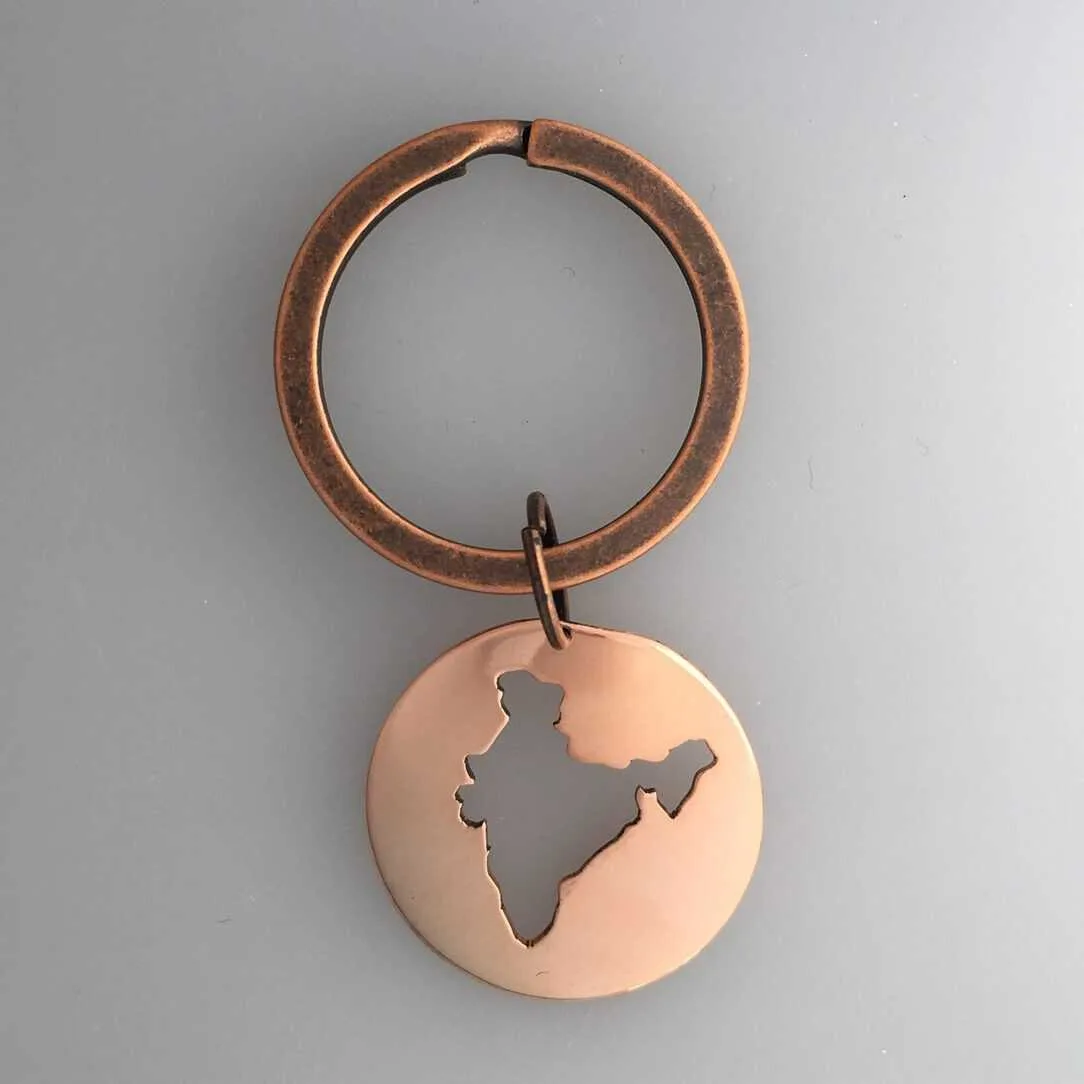 Llavero Mapa India 2 By Africandreamland Llavero India En Cobre