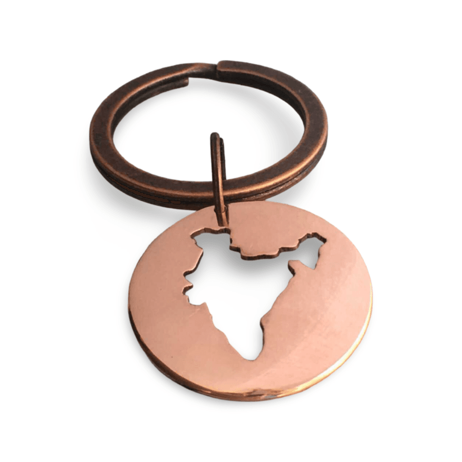 india map keychain handmade by africandreamland