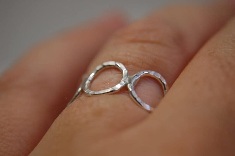 silver band with circles