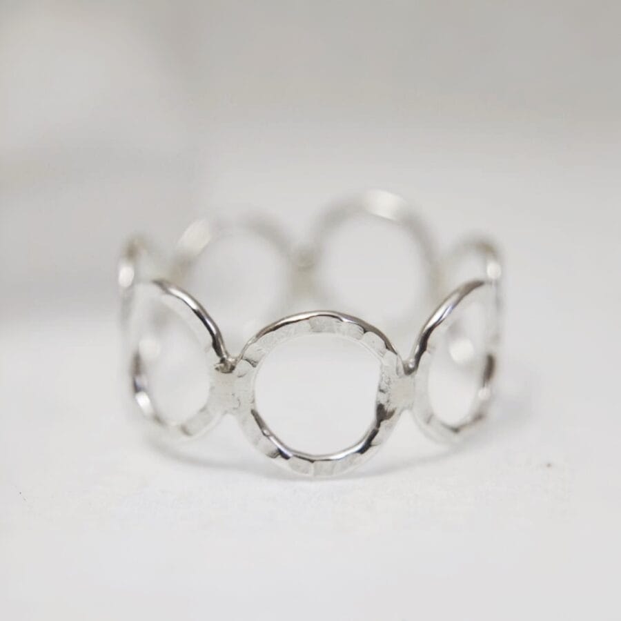 Rounds silver circle Ring handmade by AfricanDreamland
