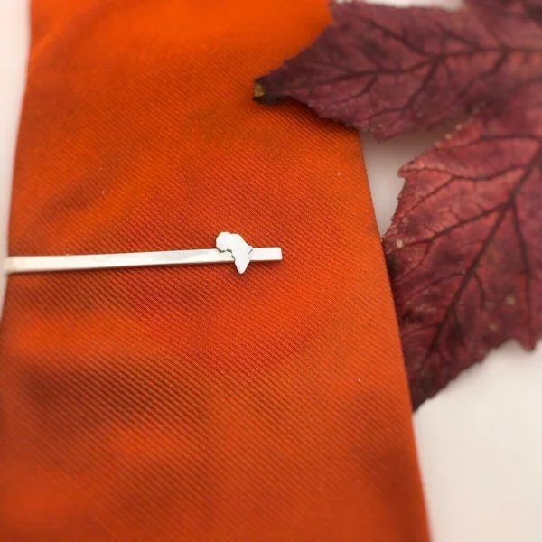 Pasador De Corbata Plata África Hecho Por Africandreamland Jewelry