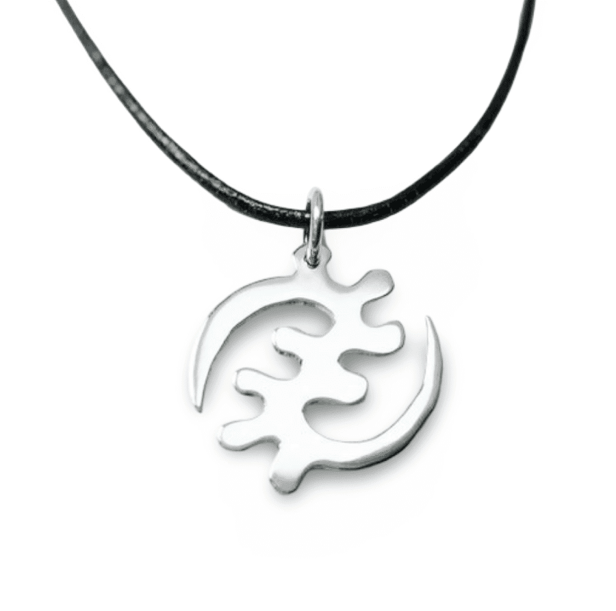 silver adinkra necklace