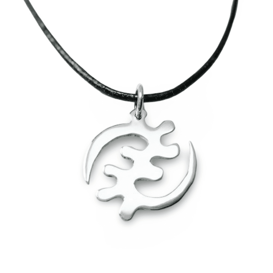 silver adinkra necklace