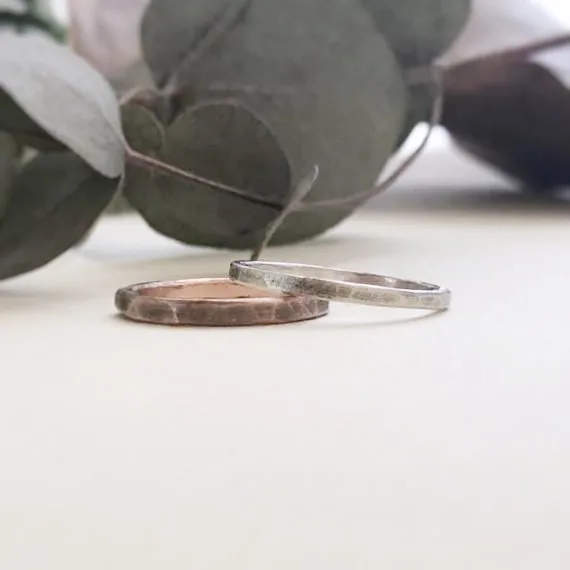 silver textured ring handmade with sterling silver or cooper by AfricanDreamland