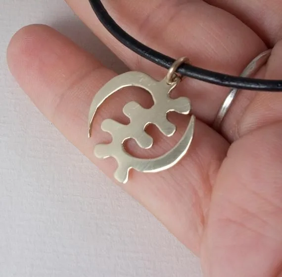 Gold Adinkra Necklace - Image 2