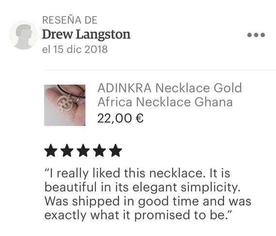 Collar Adinkra Dorado - Imagen 3