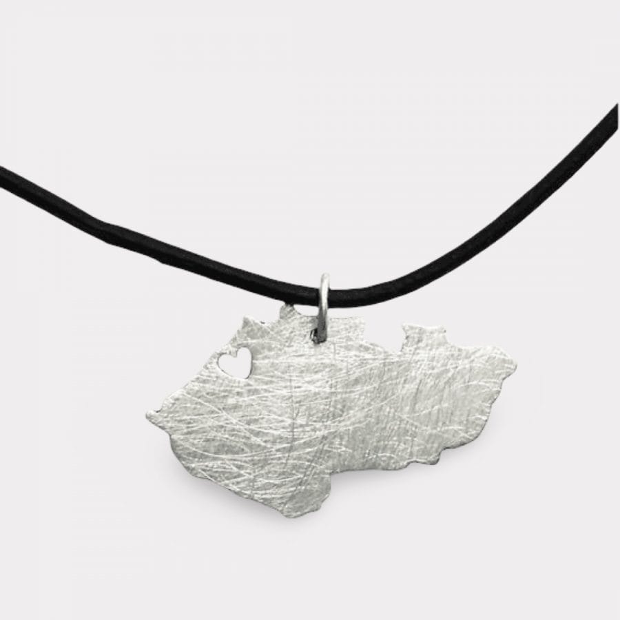 czech map necklace