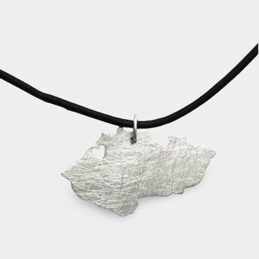 czech map necklace