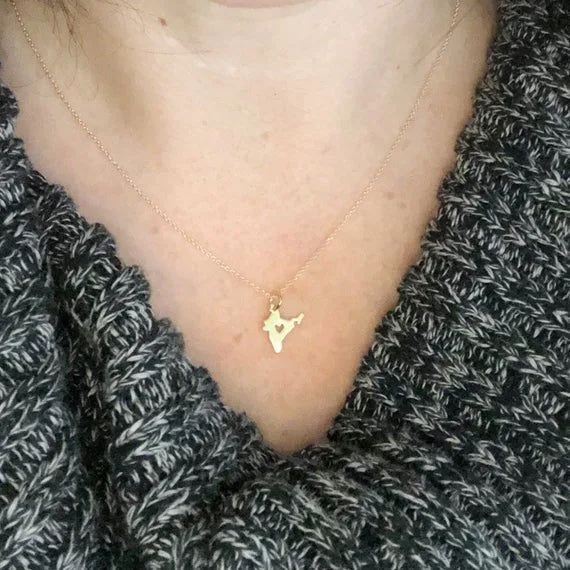 Gold India Map Necklace - Image 5