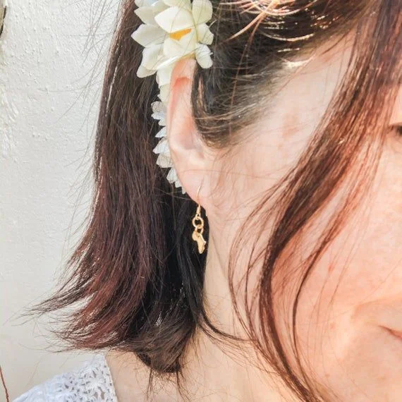 Pendientes Mapa África Dorados 3 by AfricanDreamland Pendientes Mapa África Dorados - Imagen 3