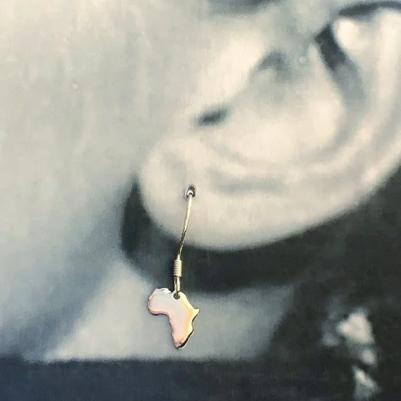 Pendientes Mapa África Dorados 5 by AfricanDreamland Pendientes Mapa África Dorados - Imagen 5