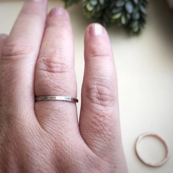 Anillo De Plata Textura - Imagen 2