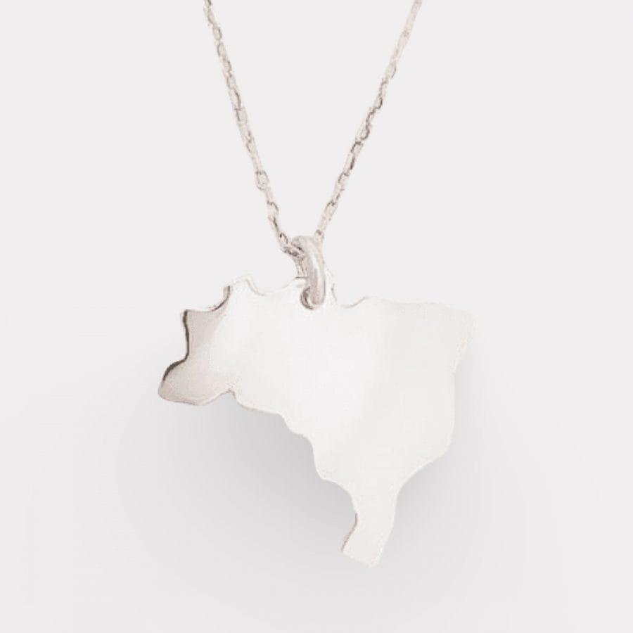 brasil map necklace