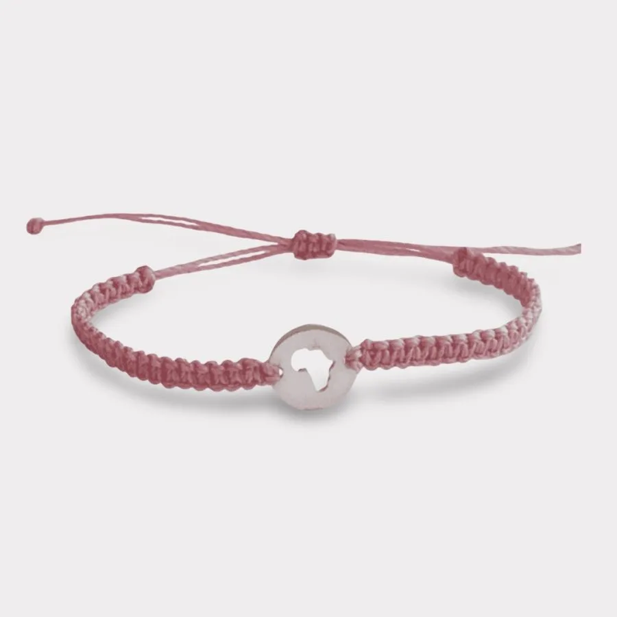 africa map bracelet macrame
