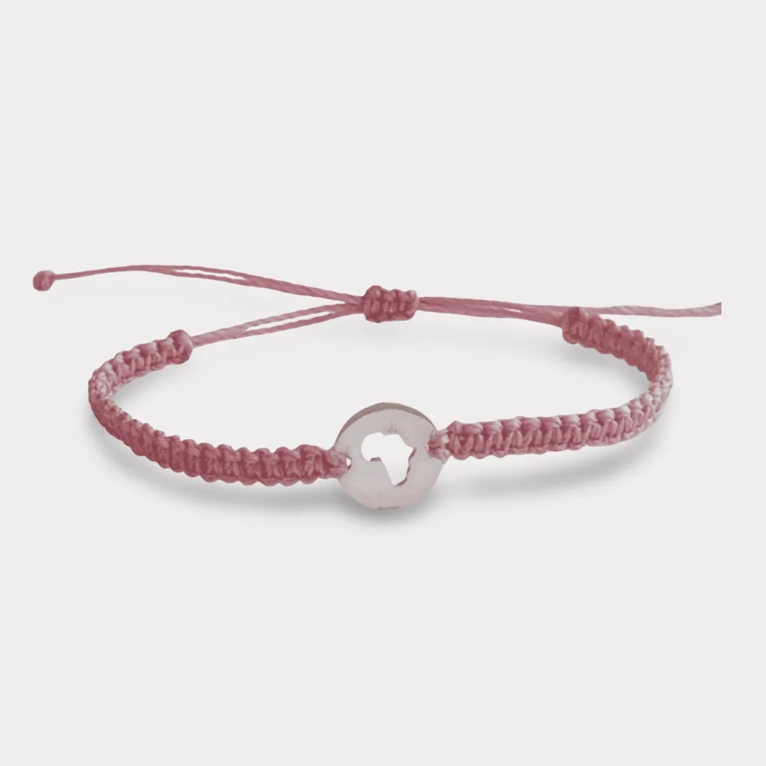 Africa Map Bracelet Macrame