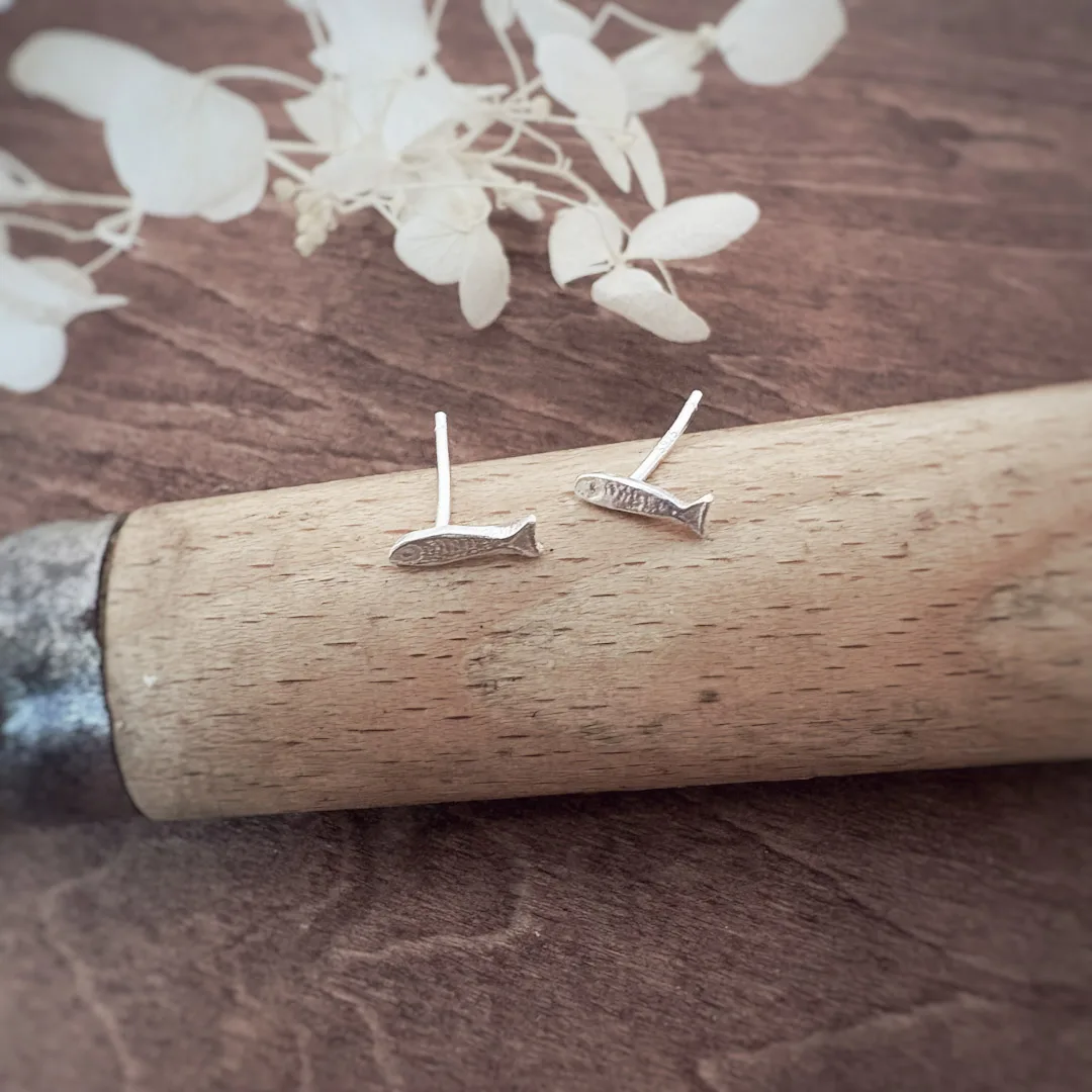 Tiny Silver Fish Earrings Barcelona Africandreamland