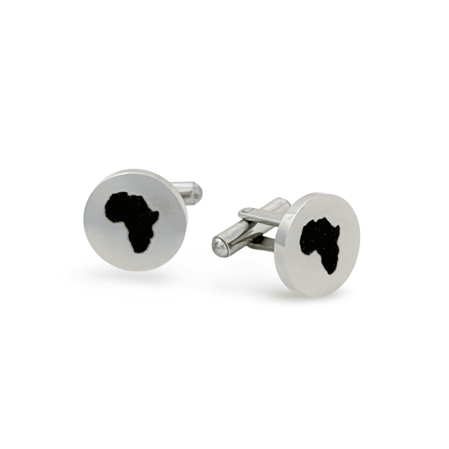 Steel Africa Map Cufflinks - AfricanDreamland