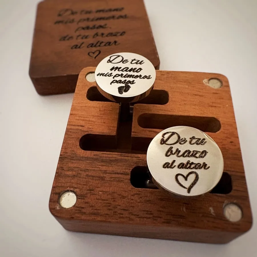 Personalized Wedding Cufflinks for father - AfricanDreamland