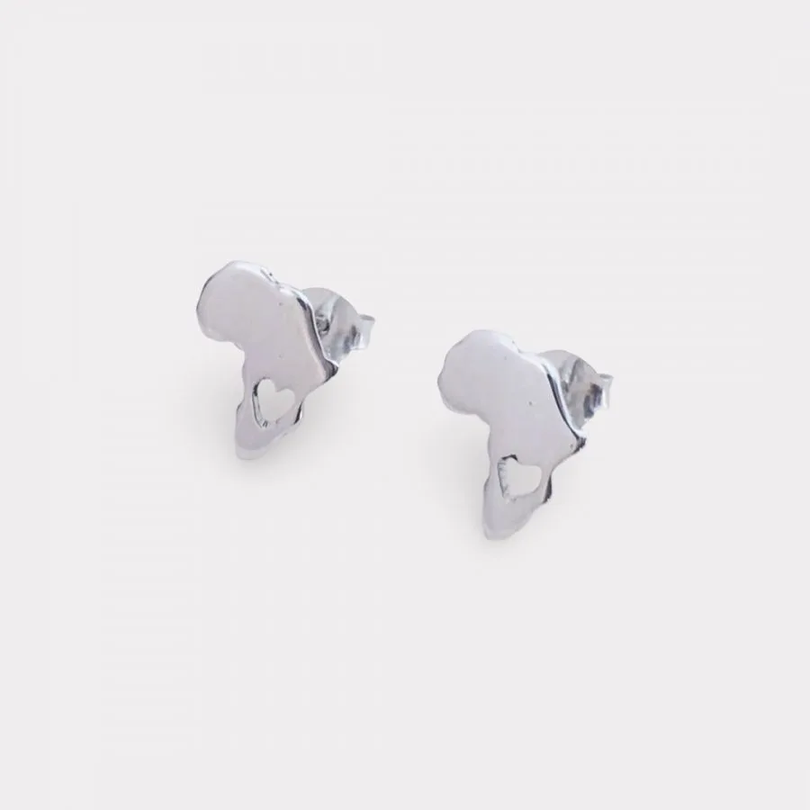 Africa Earrings with Heart