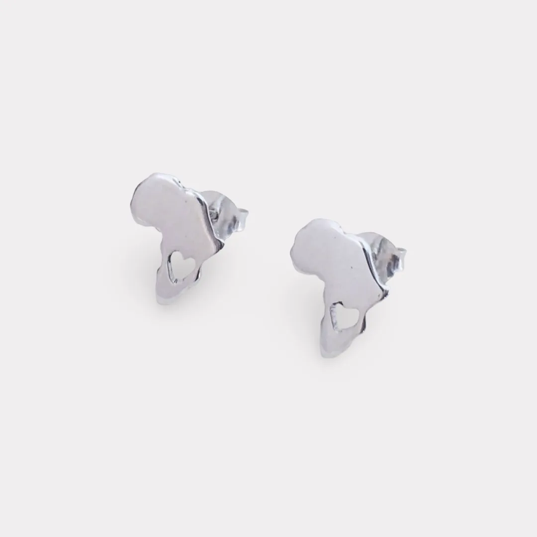 Africa Earrings With Heart