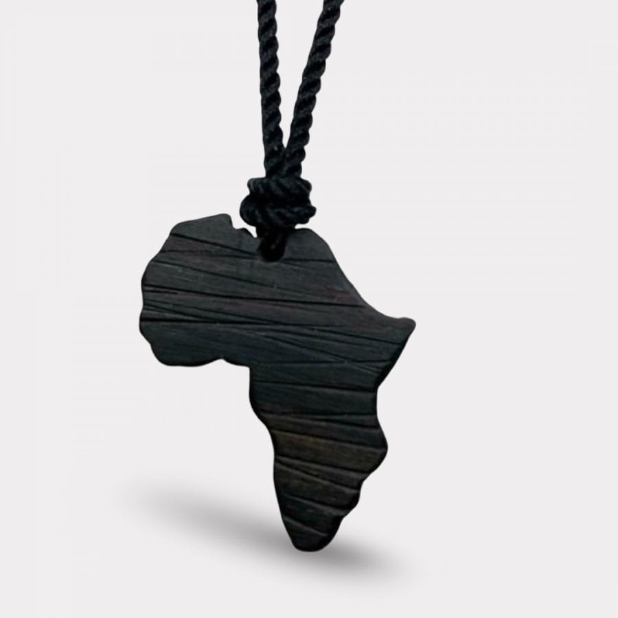 Ebony Wood Africa Pendant