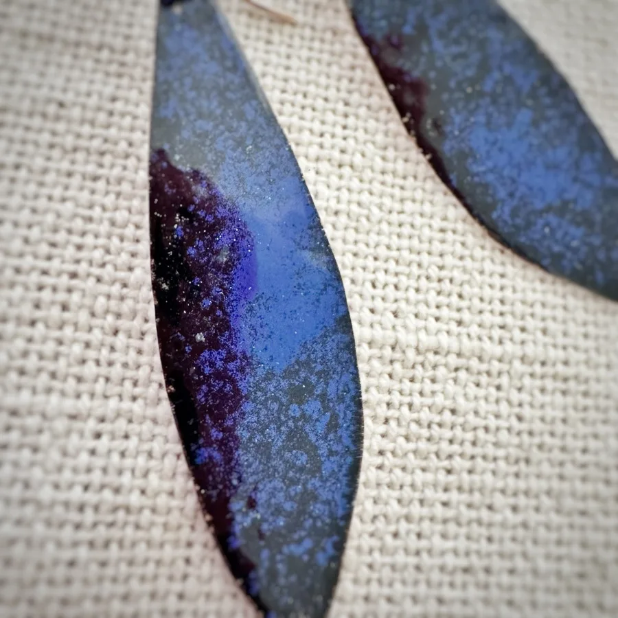 Pendientes De Hoja Azul - Imagen 2