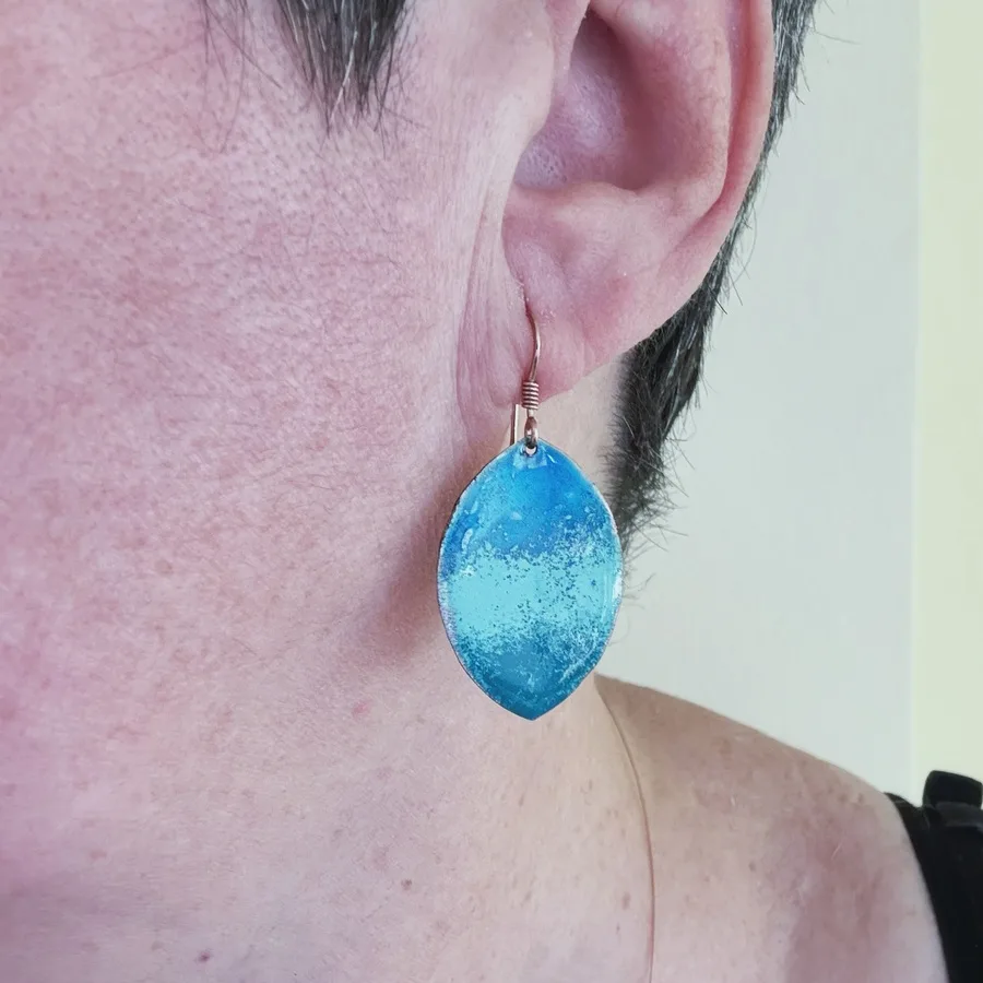 Pendientes De Hoja Turquesa - Imagen 3